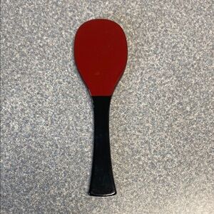 Red and Black Wooden Paddle Cooking Utensil